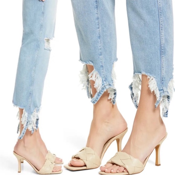 7 For All Mankind High Waist Cropped Straight Jeans - Picture 6 of 16